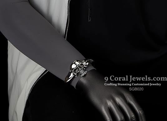 Silver Skull Bracelet