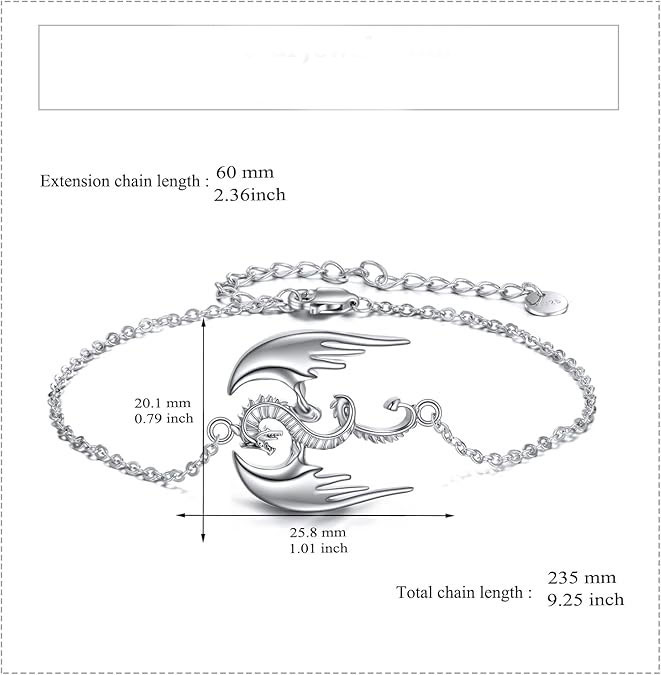 Sterling Silver Dragon Bracelet