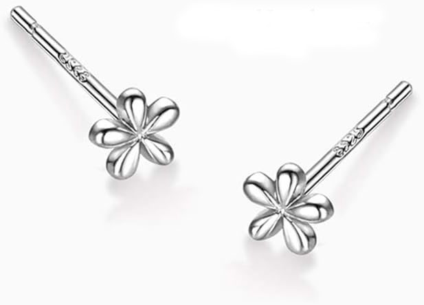 Silver Flower Stud Earrings