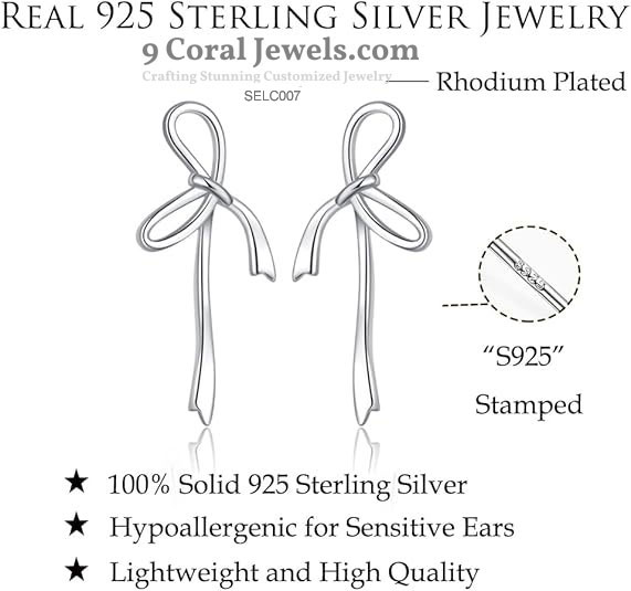 Silver Bow Knot Earrings