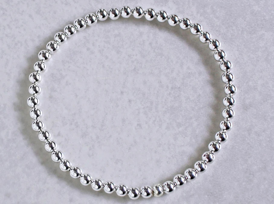 Sterling Silver Bead Bracelet
