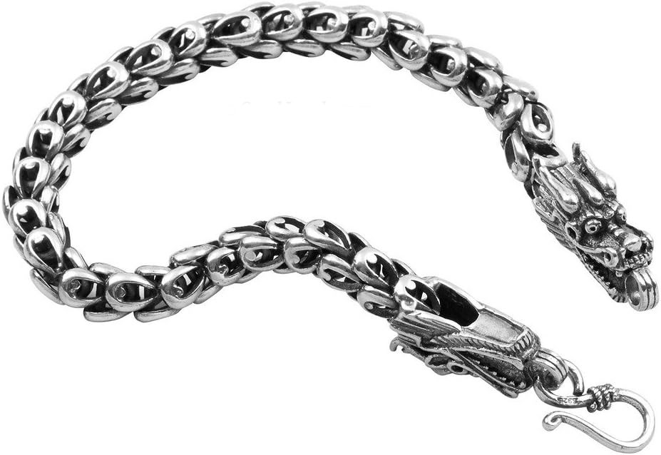 Dragon Head Sterling Silver Bracelet