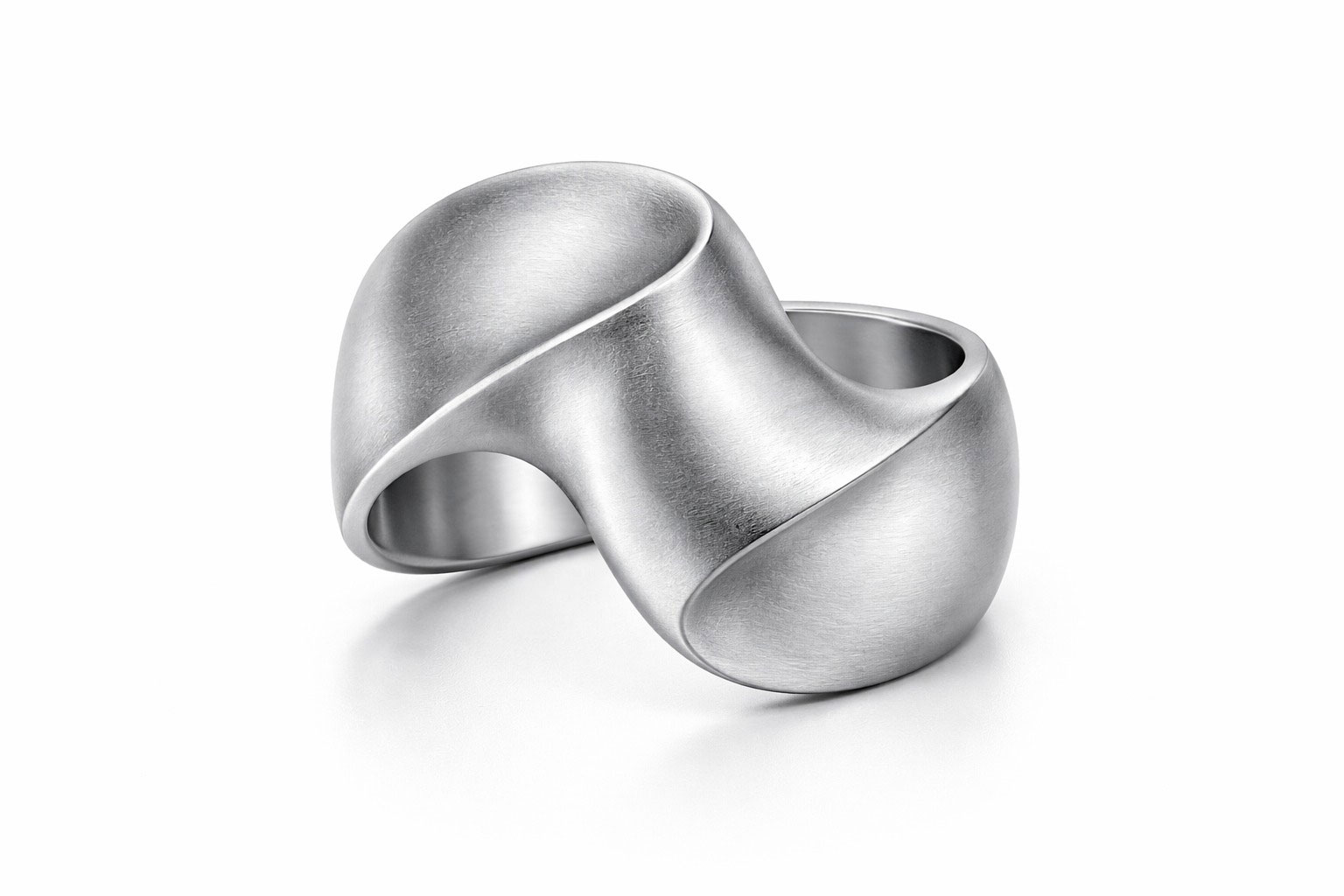 Modern Wave Sterling Silver Ring