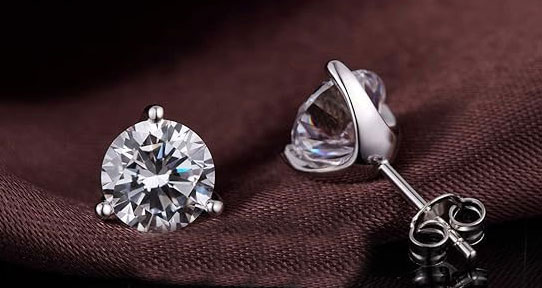 Sterling Silver Cubic Zirconia Stud Earrings