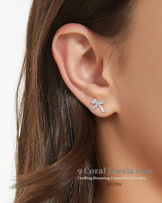 Sterling Silver Bow Stud Earrings