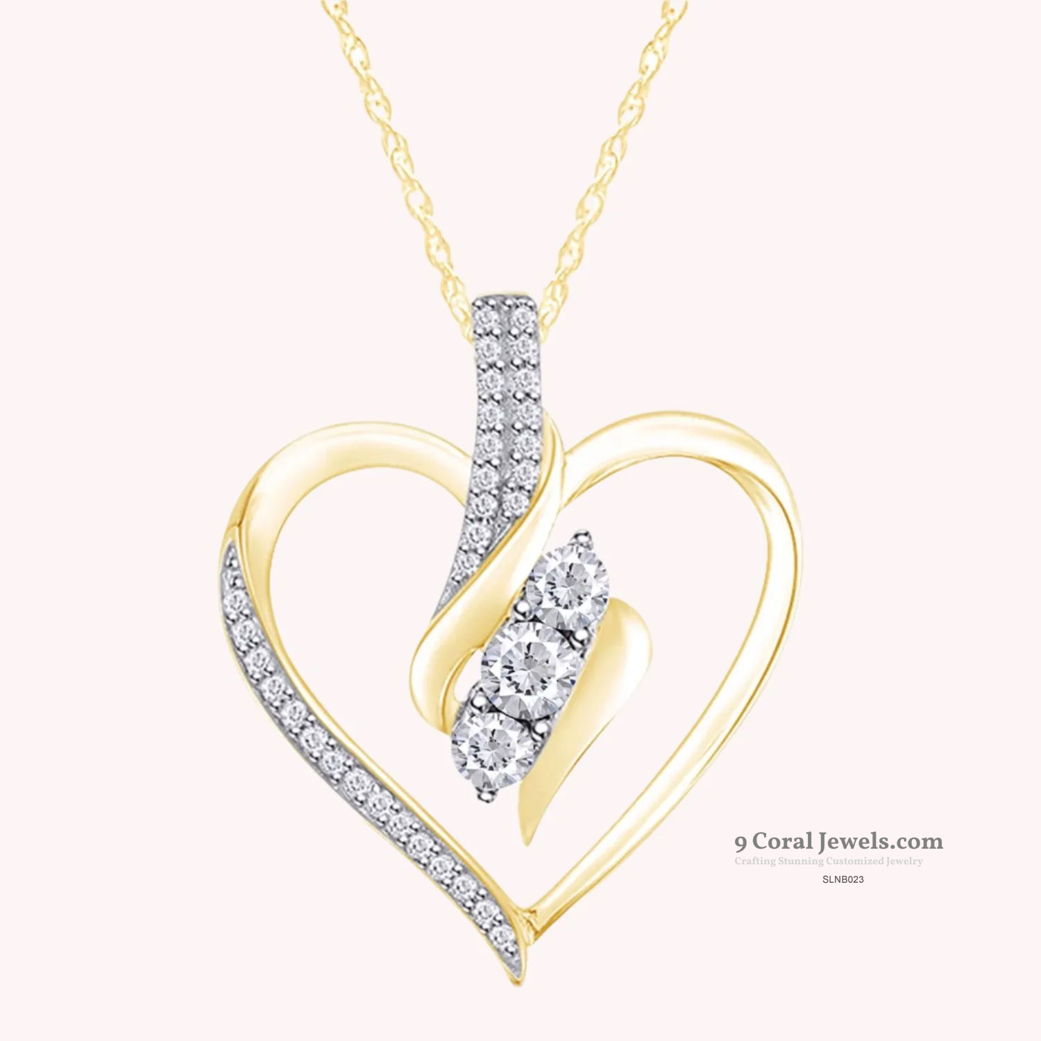 Elegant Heart-Shaped Pendant Necklace