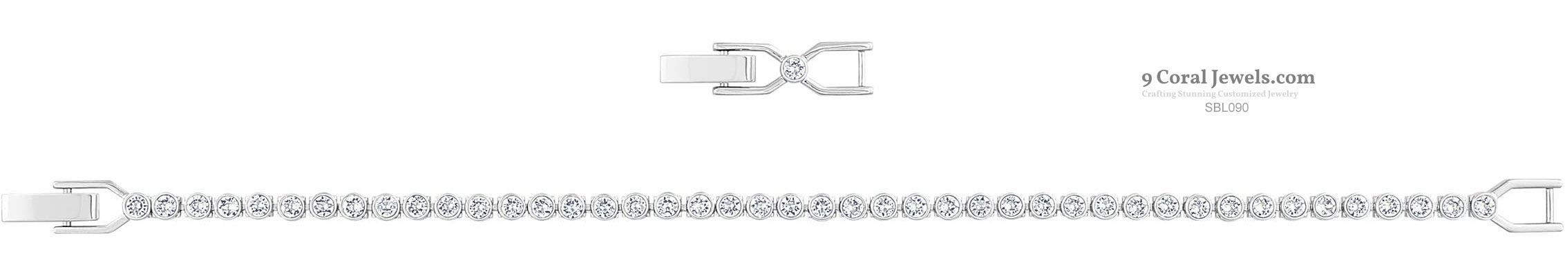 Elegant 925 Silver Tennis Bracelet with Sparkling American Diamonds