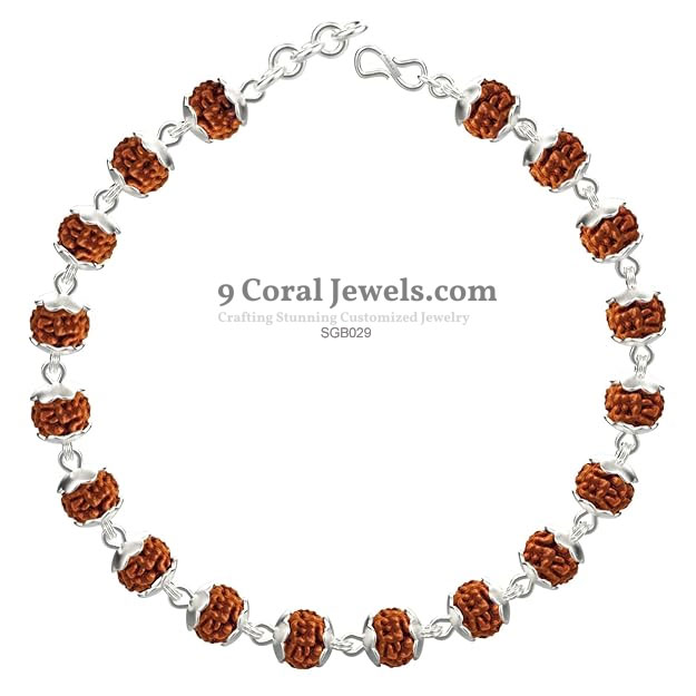 Rudraksha Silver Bracelet