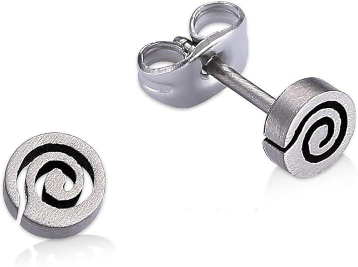 Spiral Pattern Stud Earrings