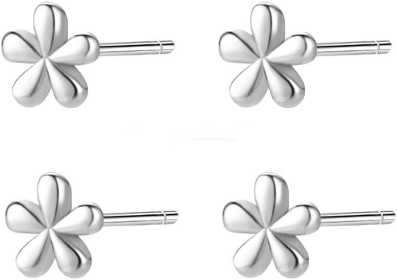Silver Flower Stud Earrings