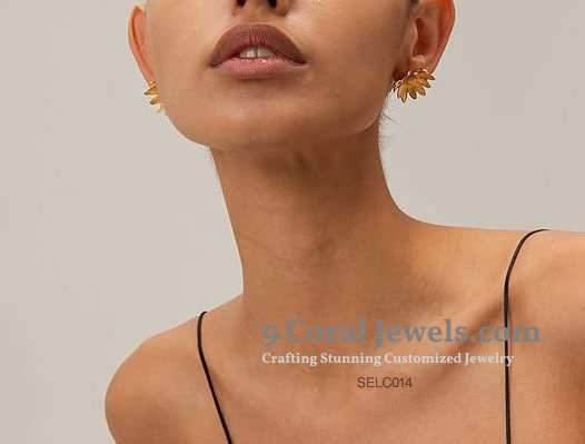 Gold Floral Earrings