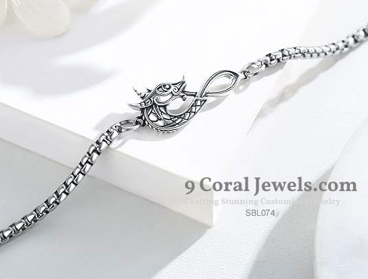 Dragon Infinity Symbol Bracelet – 925 Sterling Silve