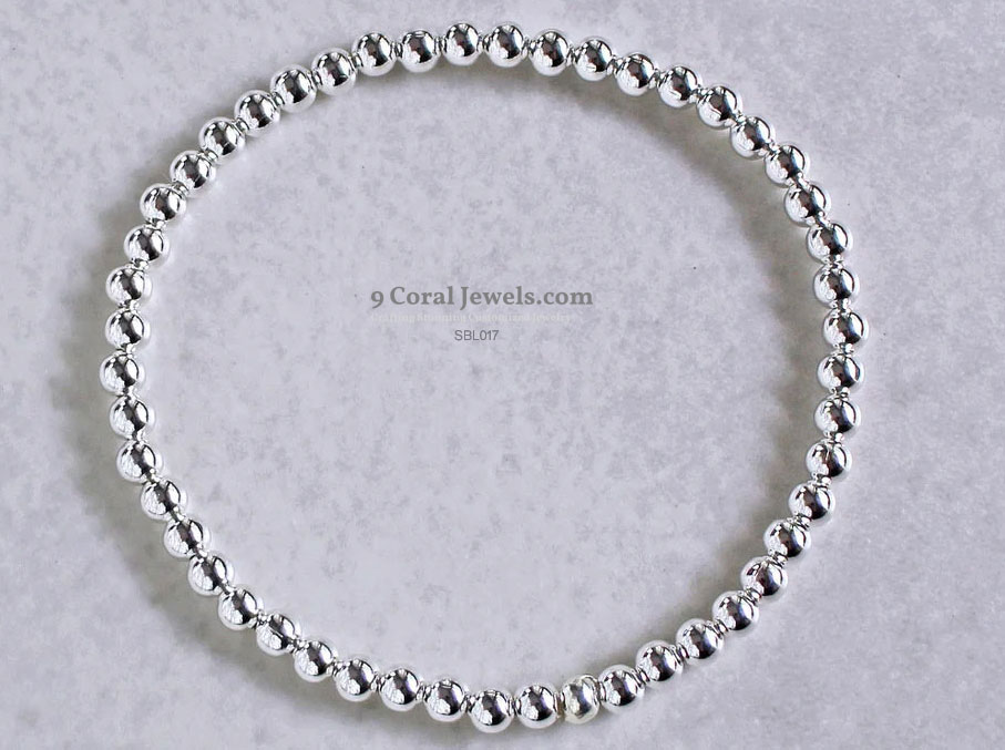 Sterling Silver Bead Bracelet