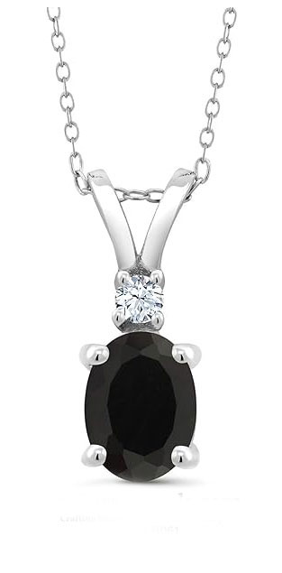 925 Sterling Silver Black & White CZ Pendant and Bracelet Set – SBL061
