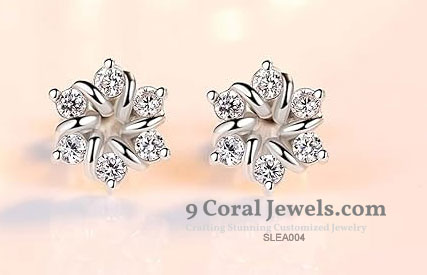 Elegant CZ Diamond Stud Earrings