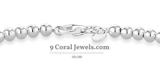 925 Sterling Silver Beaded Ball Bracelet