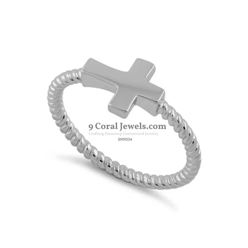 925% Sterling Silver Cross Ring