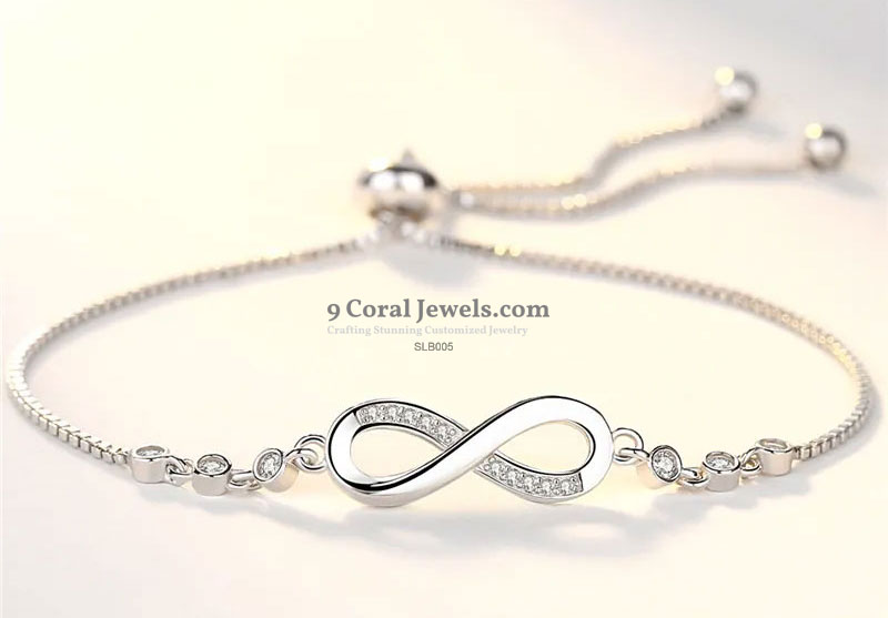 Infinity Symbol 925% Sterling Silver Bracelet
