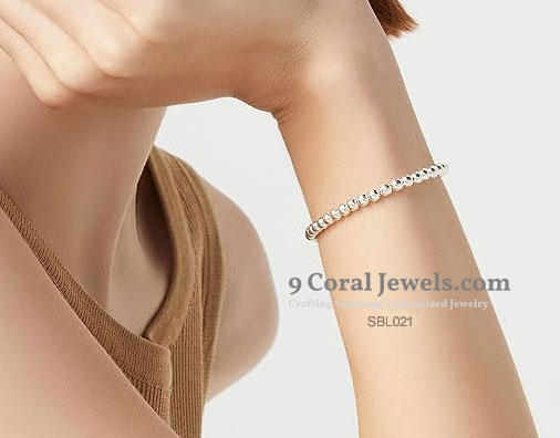 Sterling Silver Bead Bracelet