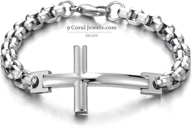 Sterling Silver Cross Bracelet