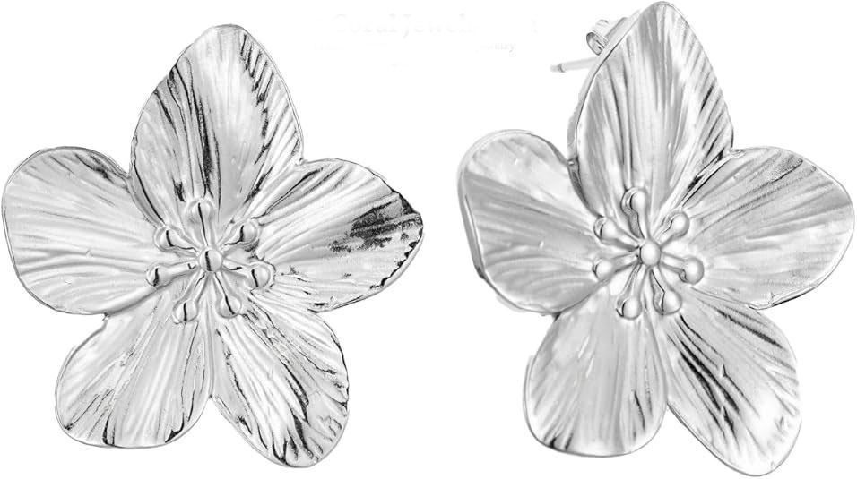 Silver Flower Earrings
