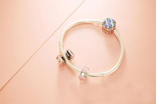 Sterling Silver Flower Charm Bracelet