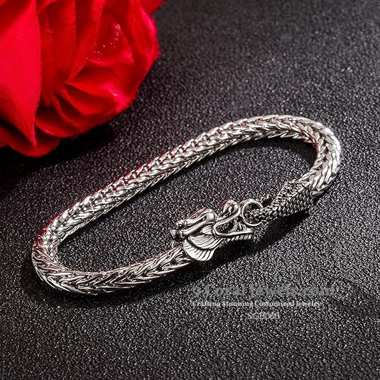 Sterling Silver Dragon Chain Bracelet