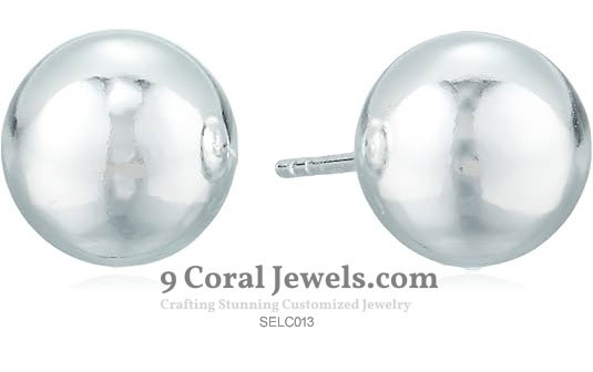 Sterling Silver Ball Stud Earrings