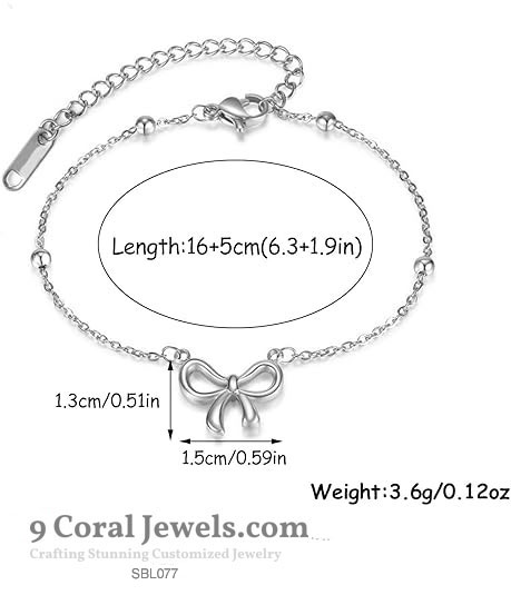 Sterling Silver Bow Bracelet
