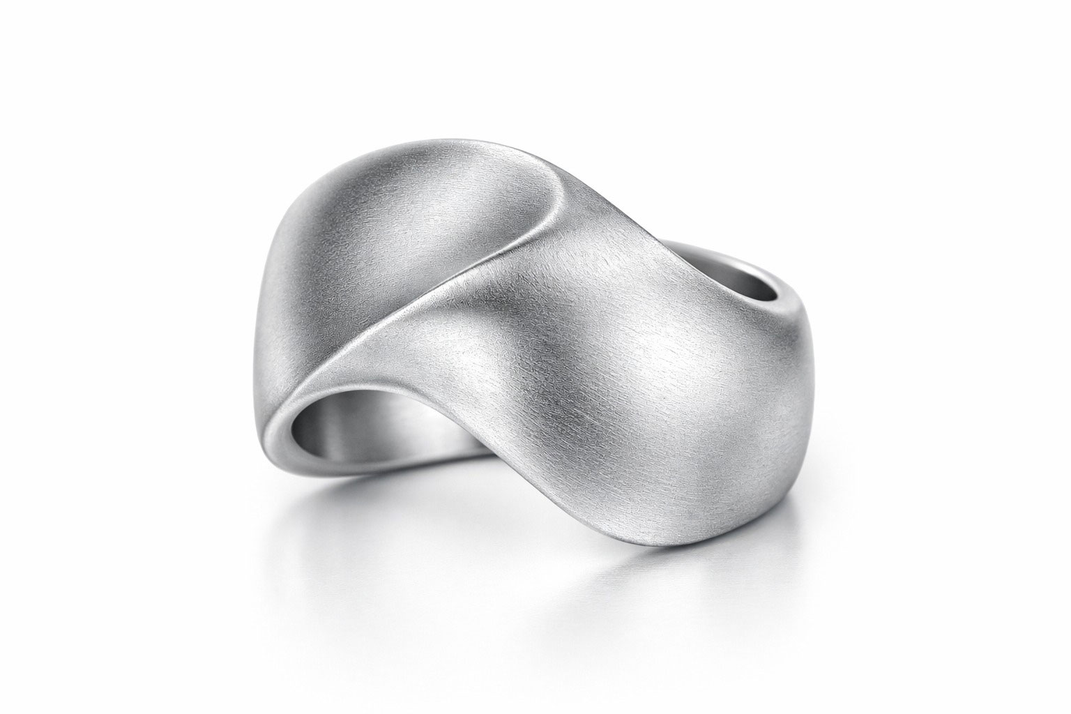 Sculpted Silver Wave Ring
