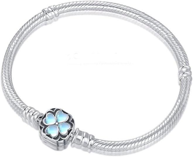 Sterling Silver Flower Charm Bracelet