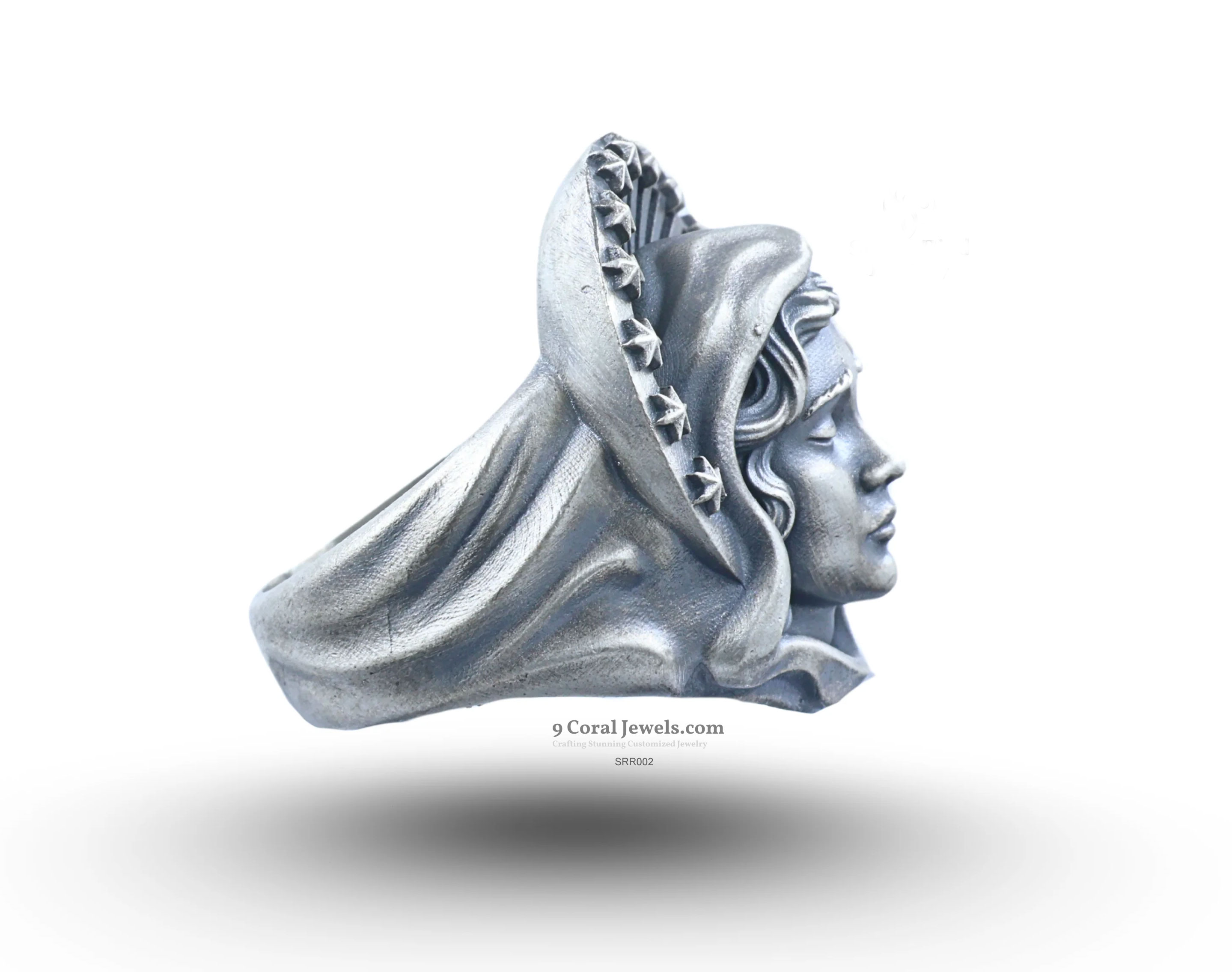 925% Sterling Silver Virgin Mary Silver Ring