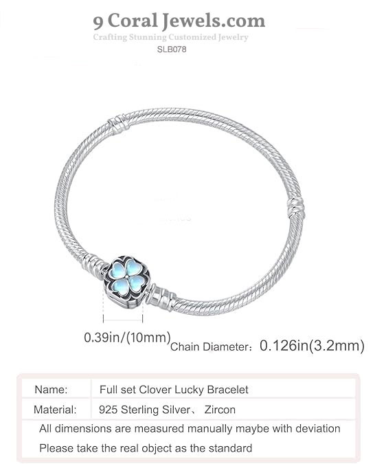 Sterling Silver Flower Charm Bracelet