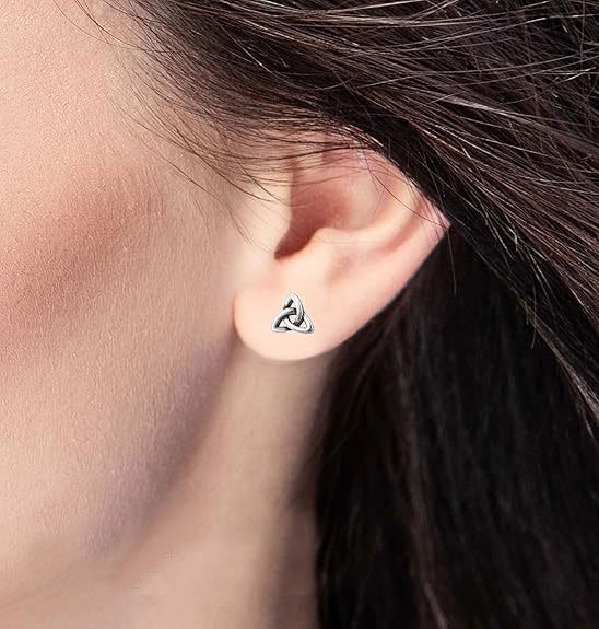 Celtic Trinity Knot Stud Earrings
