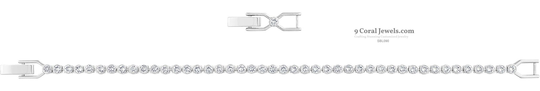 Elegant 925 Silver Tennis Bracelet with Sparkling American Diamonds