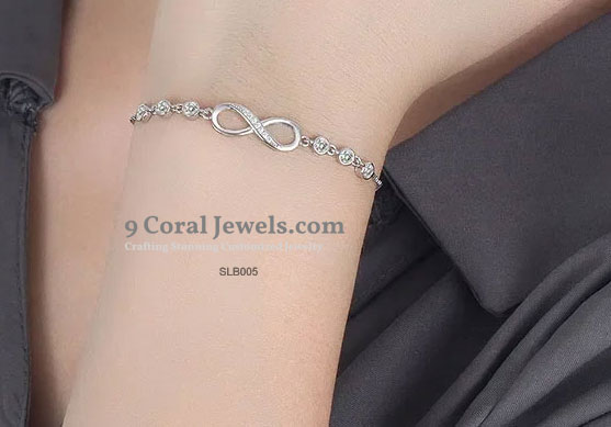 Infinity Symbol 925% Sterling Silver Bracelet