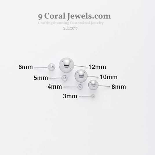 Sterling Silver Ball Stud Earrings