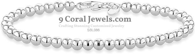 925 Sterling Silver Beaded Ball Bracelet