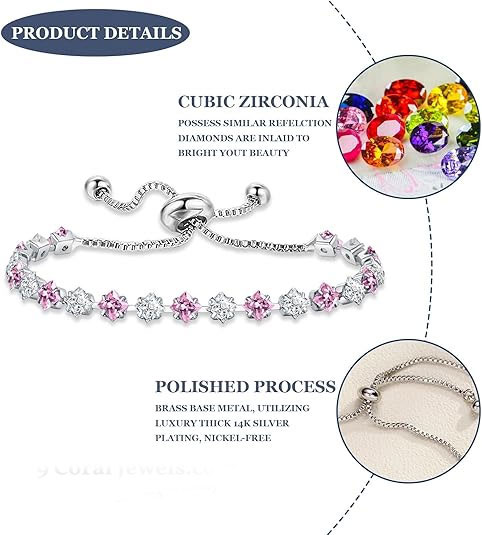 Adjustable Flower Gemstone Bracelet