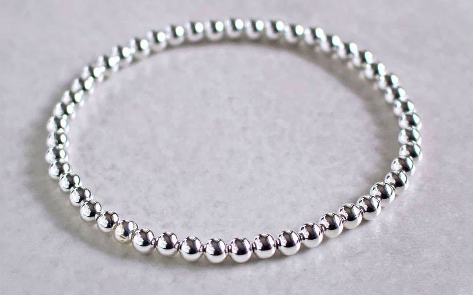 Sterling Silver Bead Bracelet