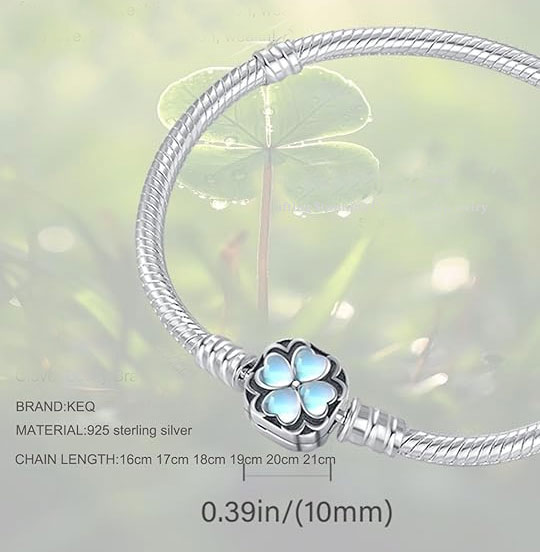 Sterling Silver Flower Charm Bracelet