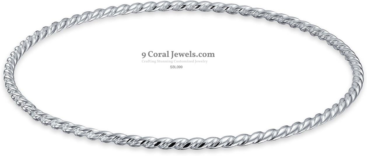 Sterling Silver Twisted Bangle