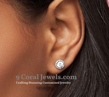 Sterling Silver Halo Stud Earrings