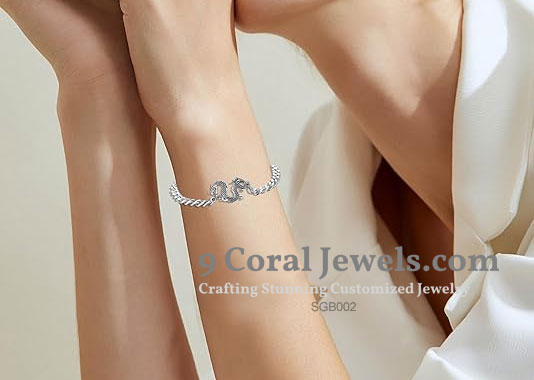 Dragon Silver Chain Bracelet