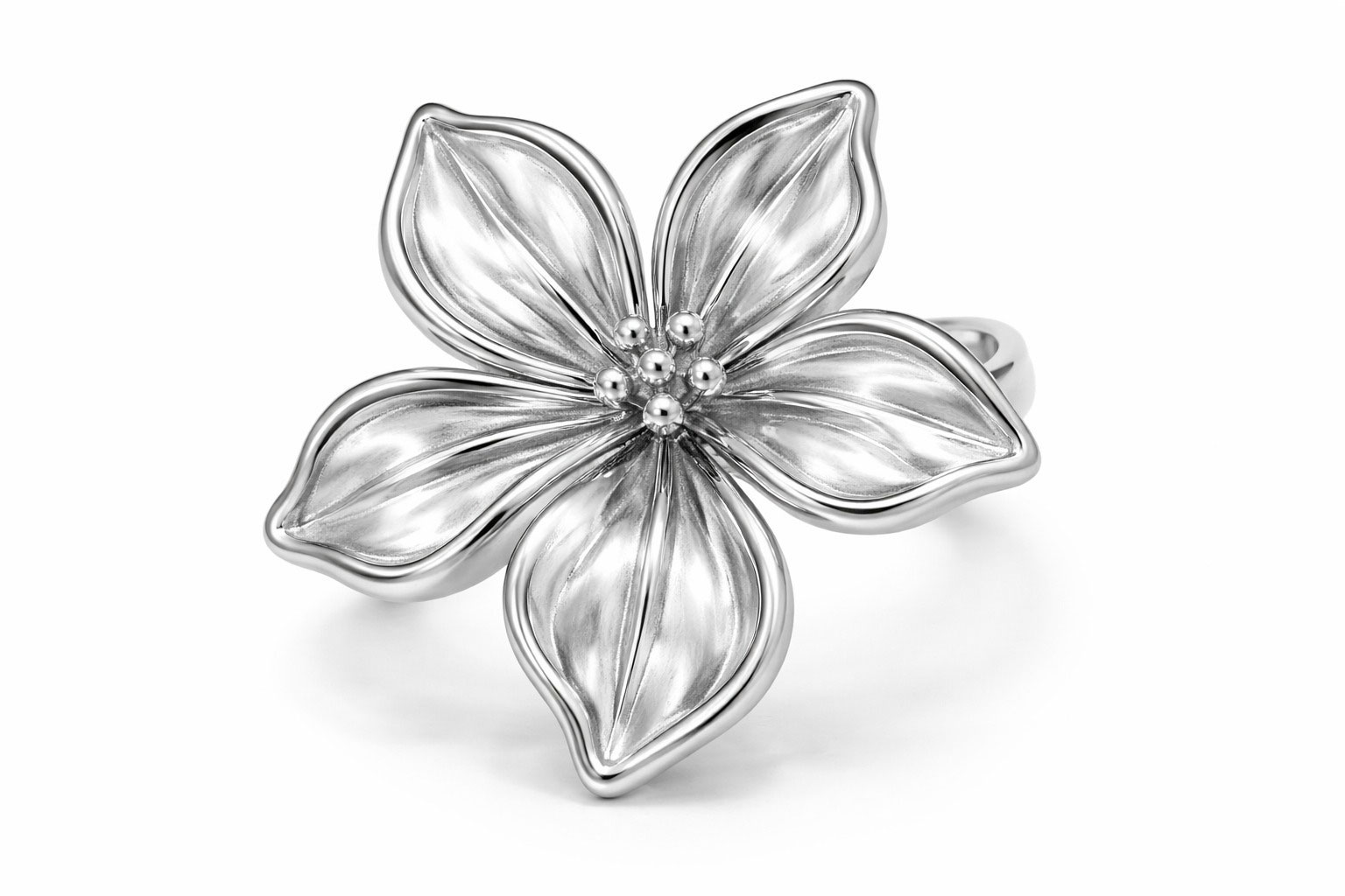 Sterling Silver Flower Ring