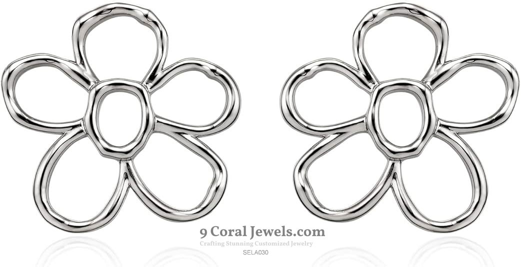 Silver Flower Earrings