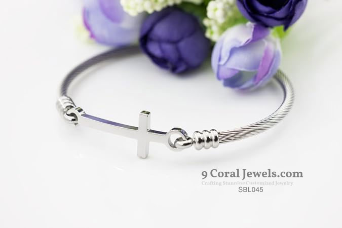 Sterling Silver Cross Bracelet