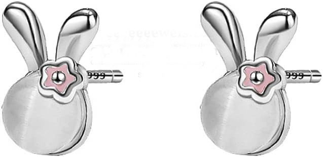 Sterling Silver Bunny Stud Earrings