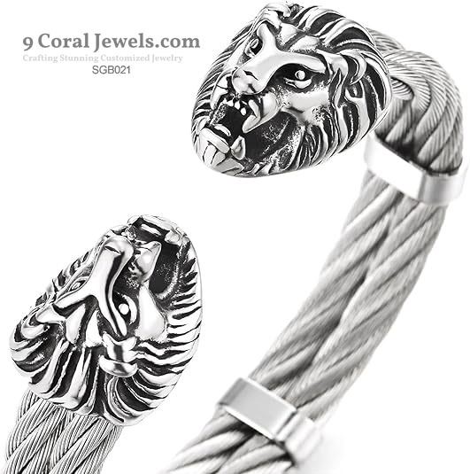 Lion Head Cuff Bracelet