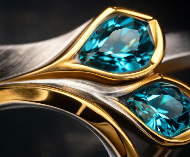 925% Sterling Silver Peacock Gemstone Ring